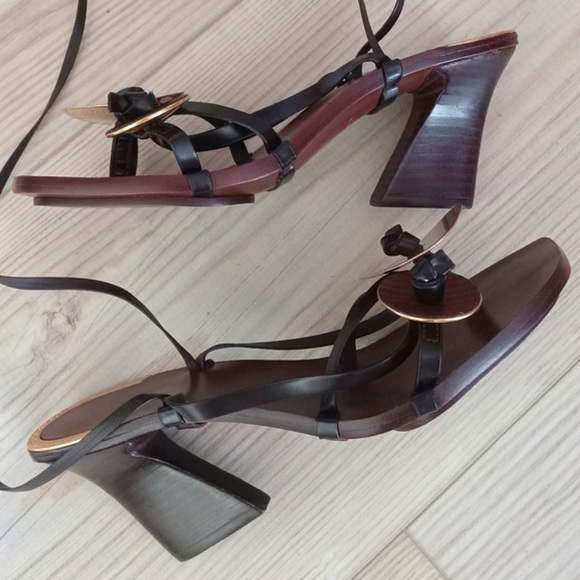 Tory Burch Brown and Gold Sandals - Picture 5 of 13